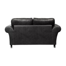 LUXURY LIFE Oakley Suede Fabric 2 Seater Sofa in Charcoal - thumbnail 4