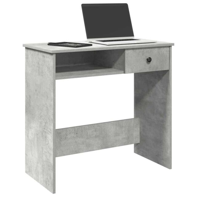 Berkfield Home Desk Concrete Grey 80x40x75 cm Engineered Wood - Size: 80 x 40 x 75 cm - image 1