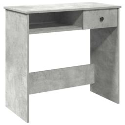 Berkfield Home Desk Concrete Grey 80x40x75 cm Engineered Wood - Size: 80 x 40 x 75 cm - thumbnail 2