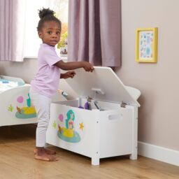 Liberty House Toys Mermaid Wooden Toy Box in White - thumbnail 2