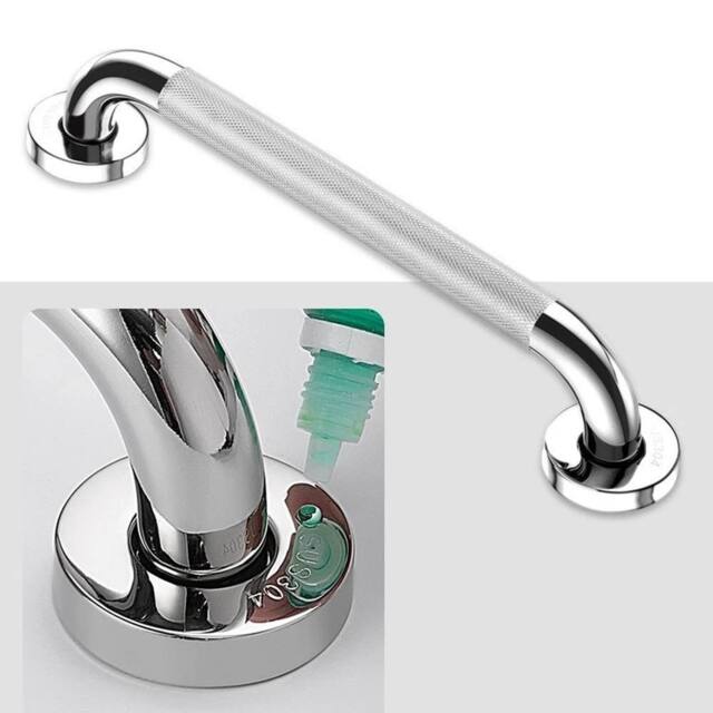 Havendro 30cm Anti Slip Shower Grab Handle Stainless Steel Bath Grab Rail in Silver - image 1