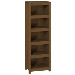 Berkfield Home Beautiful Book Cabinet Honey Brown 50x35x154 cm Solid Wood Pine - Size: 50 x 35 x 154 cm - thumbnail 3