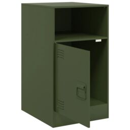 Berkfield Home Bedside Cabinets 2 pcs Olive Green 34.5x39x62 cm Steel - thumbnail 6