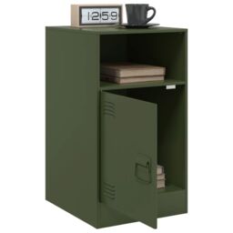 Berkfield Home Bedside Cabinets 2 pcs Olive Green 34.5x39x62 cm Steel - thumbnail 4