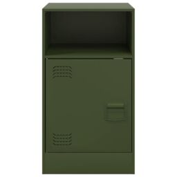 Berkfield Home Bedside Cabinets 2 pcs Olive Green 34.5x39x62 cm Steel - thumbnail 5
