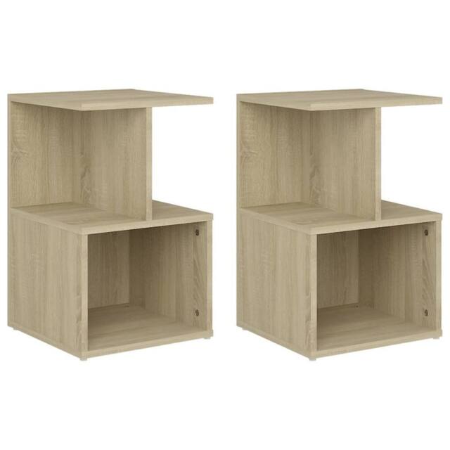 Berkfield Home Bedside Cabinets 2 pcs Sonoma Oak 35x35x55 cm Engineered Wood in Light Tan - Size: 35 x 35 x 55 cm - image 1