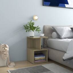 Berkfield Home Bedside Cabinets 2 pcs Sonoma Oak 35x35x55 cm Engineered Wood in Light Tan - Size: 35 x 35 x 55 cm - thumbnail 2