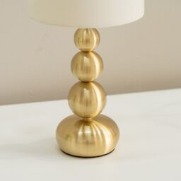 ValueLights Marissa Stacked Ball Table Lamp Light in Gold - thumbnail 5