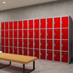 Phoenix Safe Company Personal Locker in Red with Electronic Locks, PL1430GRE, 60.5L - Size: 180 cm x 100 cm - thumbnail 8