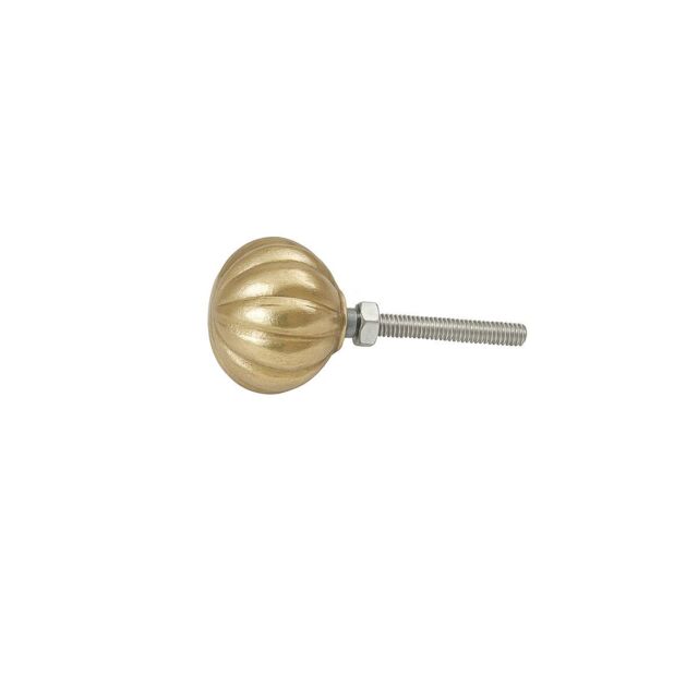 Melody Maison Antique Gold Round Scalloped Drawer Knob - image 1