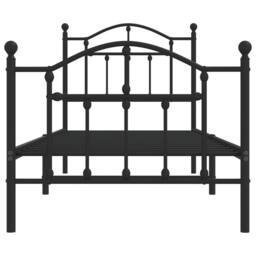 Berkfield Home Metal Bed Frame with Headboard & Footboard Black 80x200 cm - thumbnail 5