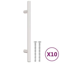 Berkfield Home Cabinet Handles 10 pcs Silver 128 mm Stainless Steel - thumbnail 2