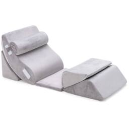 Havendro 6Pcs Post Surgery Memory Foam Fill Pillow Set Bed Wedge Pillow in Grey - thumbnail 3