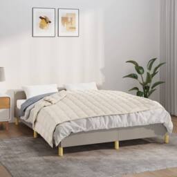 Berkfield Home Weighted Blanket Light Cream 150x200 cm 11 kg Fabric