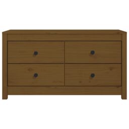 Berkfield Home Side Cabinet Honey Brown 100x40x54 cm Solid Wood Pine - Size: 100 x 40 x 54 cm - thumbnail 4