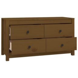 Berkfield Home Side Cabinet Honey Brown 100x40x54 cm Solid Wood Pine - Size: 100 x 40 x 54 cm - thumbnail 3