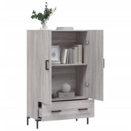 Berkfield Home Highboard Grey Sonoma 69.5x31x115 cm Engineered Wood - thumbnail 4