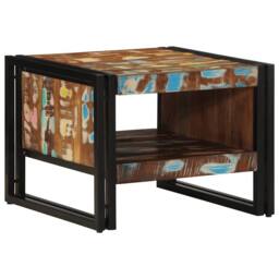Berkfield Home Durable Coffee Table Multicolour 50x50x38 cm Solid Wood Reclaimed - Size: 50 x 50 x 38 cm