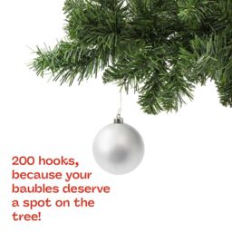 Christmas Village Christmas Bauble Hooks Set of 200 - Silver/Gold in Silver - Size: 200 Pieces - thumbnail 3