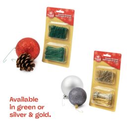Christmas Village Christmas Bauble Hooks Set of 200 - Silver/Gold in Silver - Size: 200 Pieces - thumbnail 7