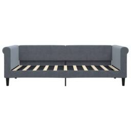 Berkfield Home Day Bed Dark Grey 90x190 cm Velvet - thumbnail 3