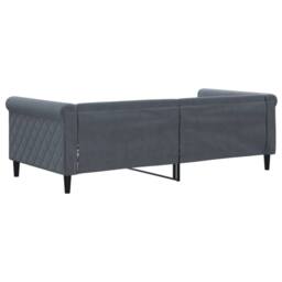 Berkfield Home Day Bed Dark Grey 90x190 cm Velvet - thumbnail 5
