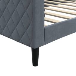 Berkfield Home Day Bed Dark Grey 90x190 cm Velvet - thumbnail 6