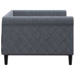 Berkfield Home Day Bed Dark Grey 90x190 cm Velvet - thumbnail 4