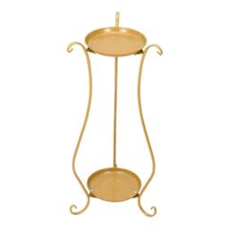 Kelvenix 2 Tier Plant Stand Metal Flower Pot Holder in Gold