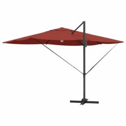 Berkfield Home Modern Cantilever Umbrella Terracotta Polyester Large Collapsible in Burnt Orange - thumbnail 8