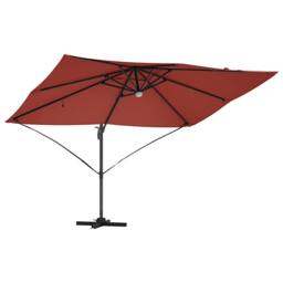 Berkfield Home Modern Cantilever Umbrella Terracotta Polyester Large Collapsible in Burnt Orange - thumbnail 5