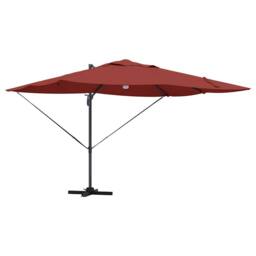 Berkfield Home Modern Cantilever Umbrella Terracotta Polyester Large Collapsible in Burnt Orange - thumbnail 3