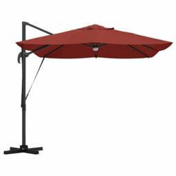 Berkfield Home Modern Cantilever Umbrella Terracotta Polyester Large Collapsible in Burnt Orange - thumbnail 7