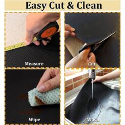 EONLION Black 55- Non Slip Grip Mat Roll Matting - Size: 100 cm x 100 cm - thumbnail 4