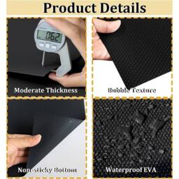 EONLION Black 55- Non Slip Grip Mat Roll Matting - Size: 100 cm x 100 cm - thumbnail 3