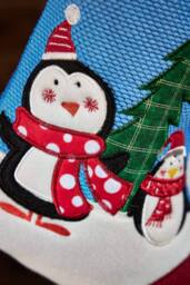 Dibor Luxury Skip & Rolo Children's Penguin Xmas Gift Christmas Stocking - Size: Medium - thumbnail 2