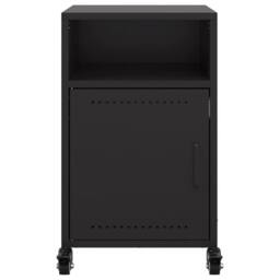 Berkfield Home Stylish Bedside Cabinets 2 pcs Black 36x39x59 cm Steel - Size: 36 x 39 x 59 cm - thumbnail 5