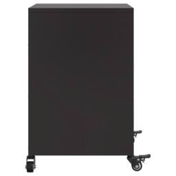 Berkfield Home Stylish Bedside Cabinets 2 pcs Black 36x39x59 cm Steel - Size: 36 x 39 x 59 cm - thumbnail 7