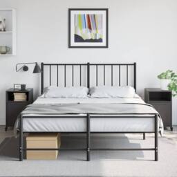 Berkfield Home Stylish Bedside Cabinets 2 pcs Black 36x39x59 cm Steel - Size: 36 x 39 x 59 cm - thumbnail 1