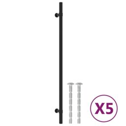 Berkfield Home Cabinet Handles 5 pcs Black 320 mm Stainless Steel - thumbnail 2