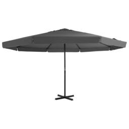 Berkfield Home Outdoor Parasol with Aluminium Pole 500 cm Anthracite in Black - thumbnail 1
