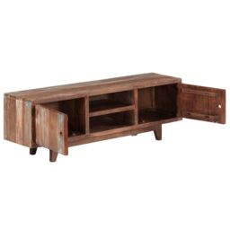 Berkfield Home TV Cabinet Solid Acacia Wood Vintage 118x30x40 cm in Brown - Size: 118 x 30 x 40 cm - thumbnail 3