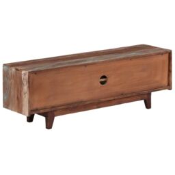 Berkfield Home TV Cabinet Solid Acacia Wood Vintage 118x30x40 cm in Brown - Size: 118 x 30 x 40 cm - thumbnail 4
