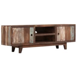 Berkfield Home TV Cabinet Solid Acacia Wood Vintage 118x30x40 cm in Brown - Size: 118 x 30 x 40 cm