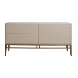 Angel Cerda Model Beige MDF Sideboard with Walnut-Veneer Legs, 4 in Brown - thumbnail 2