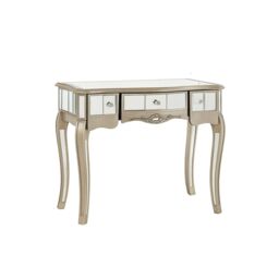 Melody Maison Mirrored Dressing Table & Stool - Tiffany Range in Metallic Silver - thumbnail 1