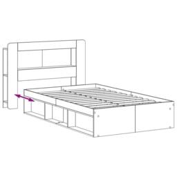Berkfield Home Bed Frame with Storage Artisan Oak 120 x 200 cm Engineered Wood in Brown - thumbnail 8