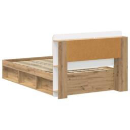 Berkfield Home Bed Frame with Storage Artisan Oak 120 x 200 cm Engineered Wood in Brown - thumbnail 5