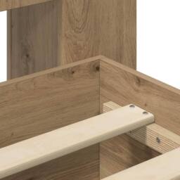 Berkfield Home Bed Frame with Storage Artisan Oak 120 x 200 cm Engineered Wood in Brown - thumbnail 7