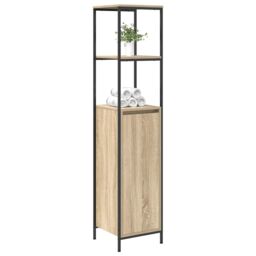 Berkfield Home Bathroom Cabinet with Shelves Sonoma Oak 36x35x165 cm in Brown - Size: 36 x 35 x 165 cm - thumbnail 4